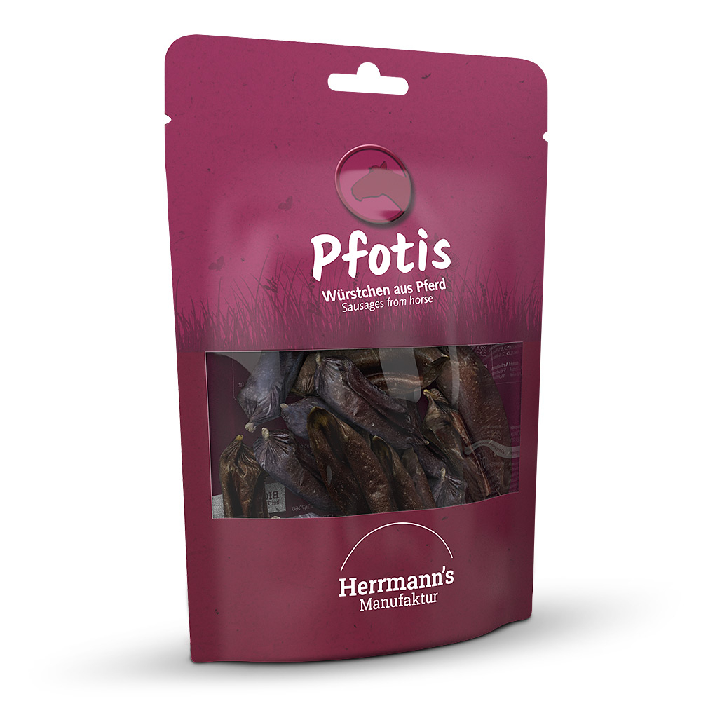 Herrmann's priboljški za pse Pfotis - konjske klobasice - slika 1
