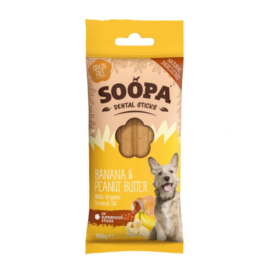 8 Soopa Sticks - žvečilke z banano in arašidovim maslom - slika 1